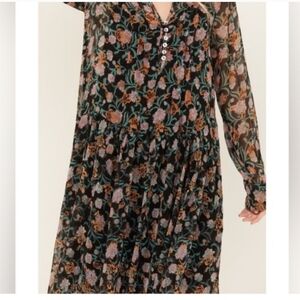 Free People See It Through Floral Maxi Dress